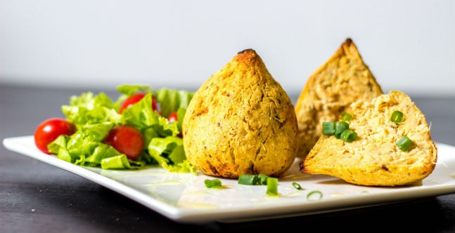 Coxinha de batata doce fit