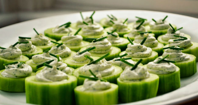 Canapé de pepino