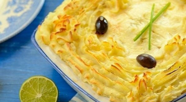 Escondidinho de bacalhau light