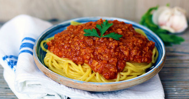 Bolonhesa com proteína de soja