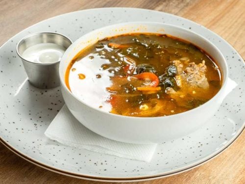 Sopa de carne moída