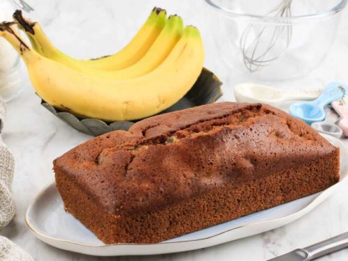 Bolo de banana vegano