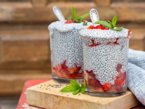 Pudim de chia low carb