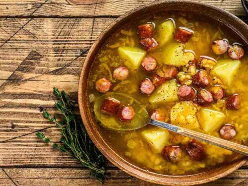 Sopa de ervilha com batata