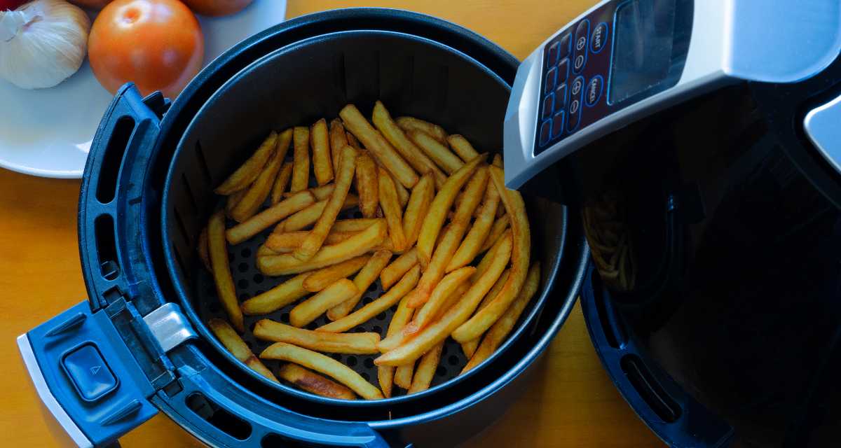 Receita de batata frita na airfryer, 108,91 calorias por porção