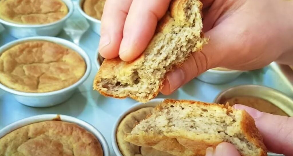 Bolinho de banana com aveia