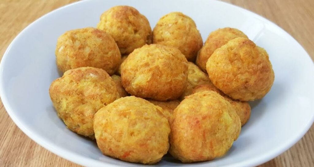 Bolinho de frango com abóbora