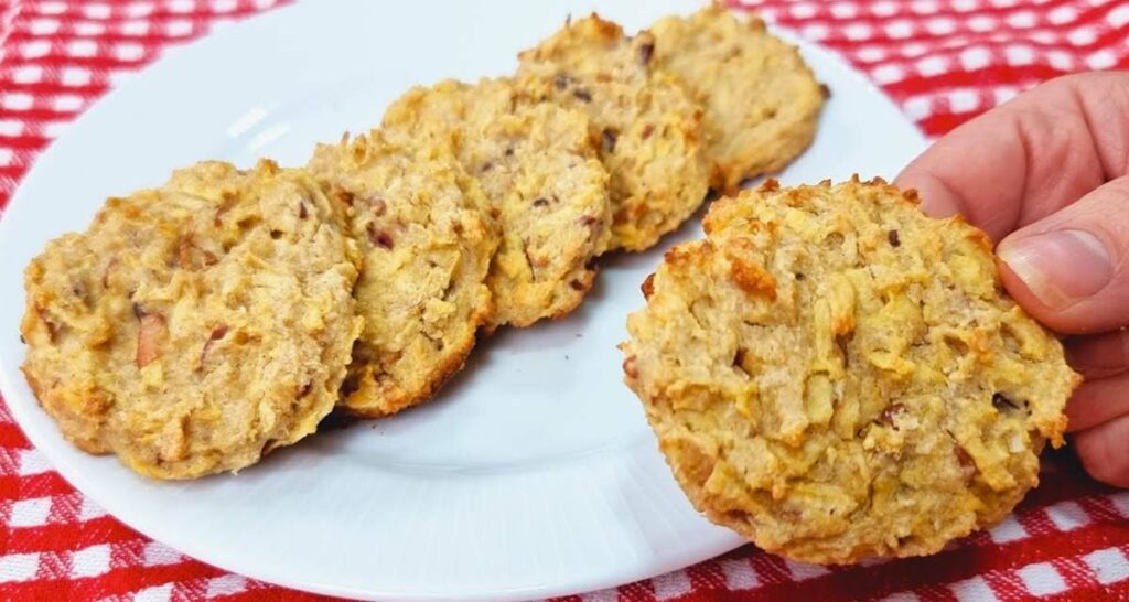 Biscoito de maçã com aveia